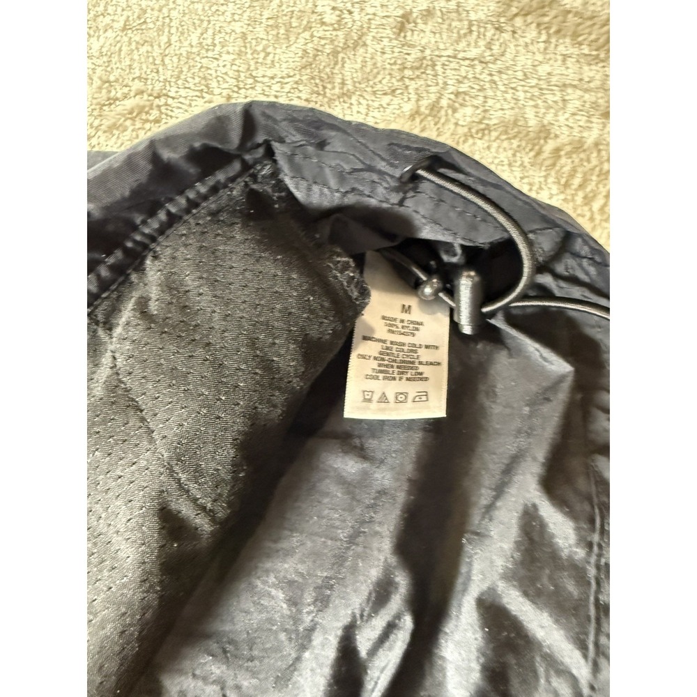 Aeropostale Mens  Colorblock Nylon Windbreaker 1/4 Zip‎ Hoodie Jacket red/ Black - Picture 8 of 14